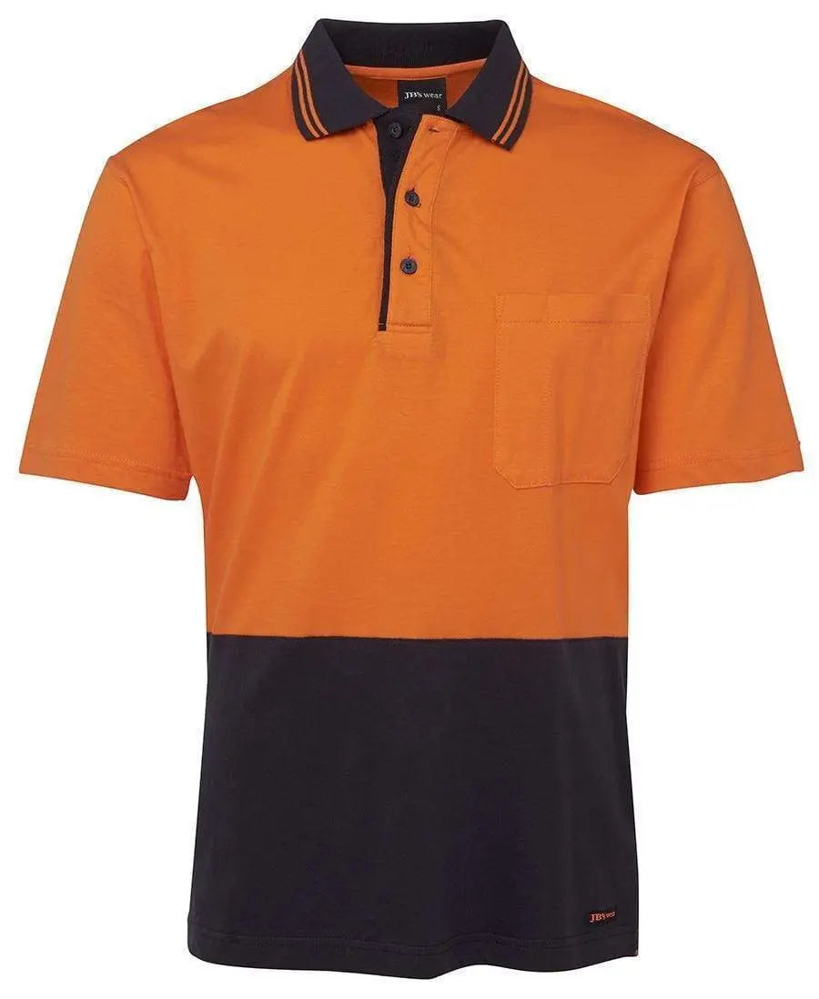 JB'S Hi-Vis Short Sleeve Cotton Polo 6CPHV Metro Workwear.